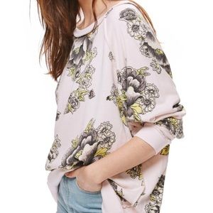 NWOT Free People Floral Pullover